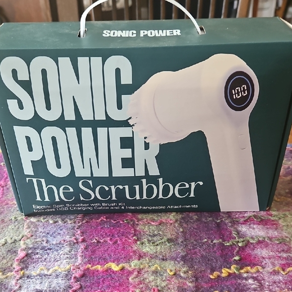 Sonic Power Electric Scrubber With Brush Kit. NWT - Picture 1 of 5